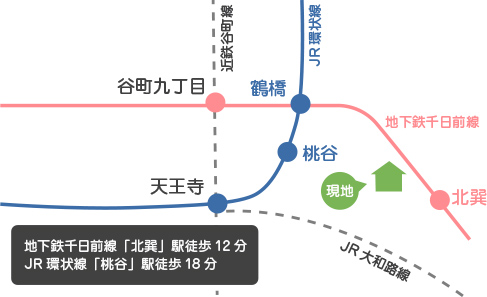 生野区中川５丁目　路線図