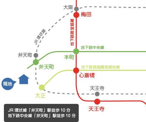 港区市岡4丁目　路線図